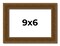 6x9 Flat Picture Frame with UV-Resistant Acrylic & Acid Free Backing, Available in 4 Finishes - Black, Brown, Gold, and Silver